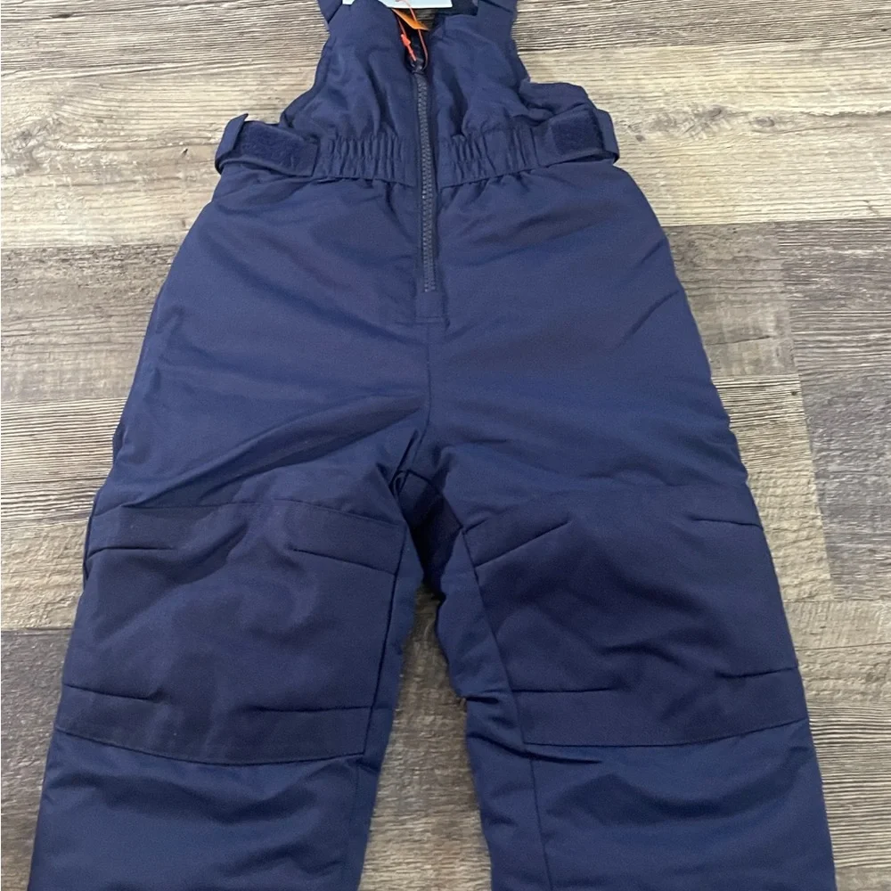 Cat & Jack Navy Blue Kids snow bibs 18 Months Boys Girls Toddler Winter Warm
